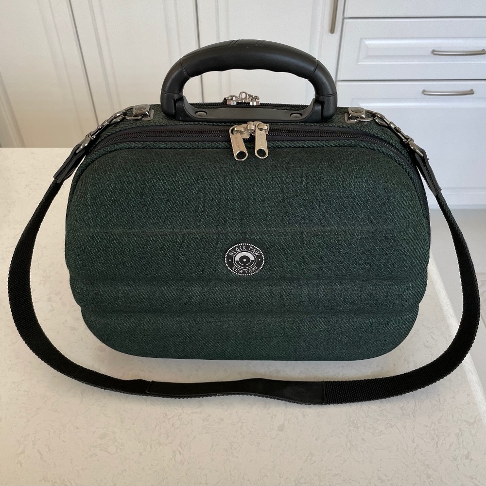 Carry on Luggage. Forest Green. Black Paw.